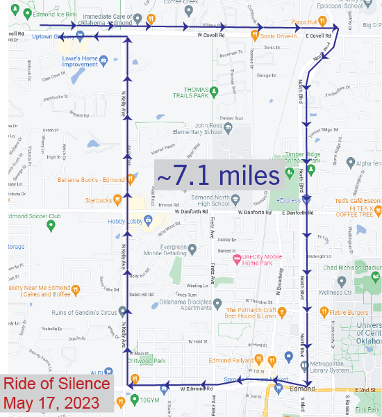 EdmondShift's tweet image. See you tonight

Ride of Silence
6:15pm
Mitch Park - south parking lot
#RideOfSilence #visionzero
(here's the route...)