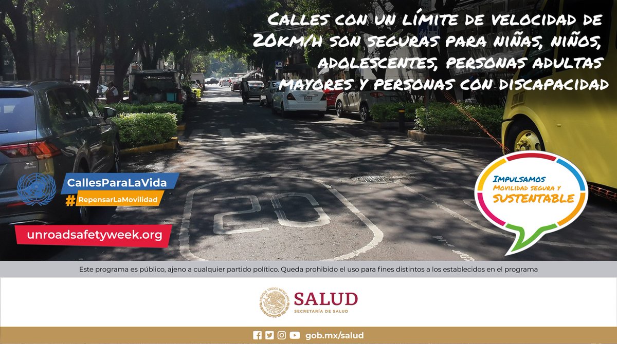 La Ley General de Movilidad y Seguridad Vial contribuye a la conformación de #EntornosEscolares 🏫seguros con límites de velocidad seguros: 

🚸20km/h en vías secundarias 
🚸30km/h en vías primarias y carreteras  

#CallesParaLaVida #RepensarLaMovilidad #JuntosPorLaPaz