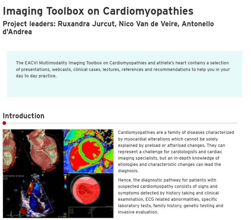 RJurcut's tweet photo. Are you a cardiomyopathy geek? a cardiomyopathy expert? a cardiomyopathy beginner? I think this EACVI toolbox is an excellent meeting point for everybody
https://t.co/3MJqfHIxkM
@EACVIPresident @denisamuraru @PezelT @AlessiaArgiro @alessia_gimelli @VDelgadoGarcia @NAjmoneMarsan https://t.co/egeHBGjoKz