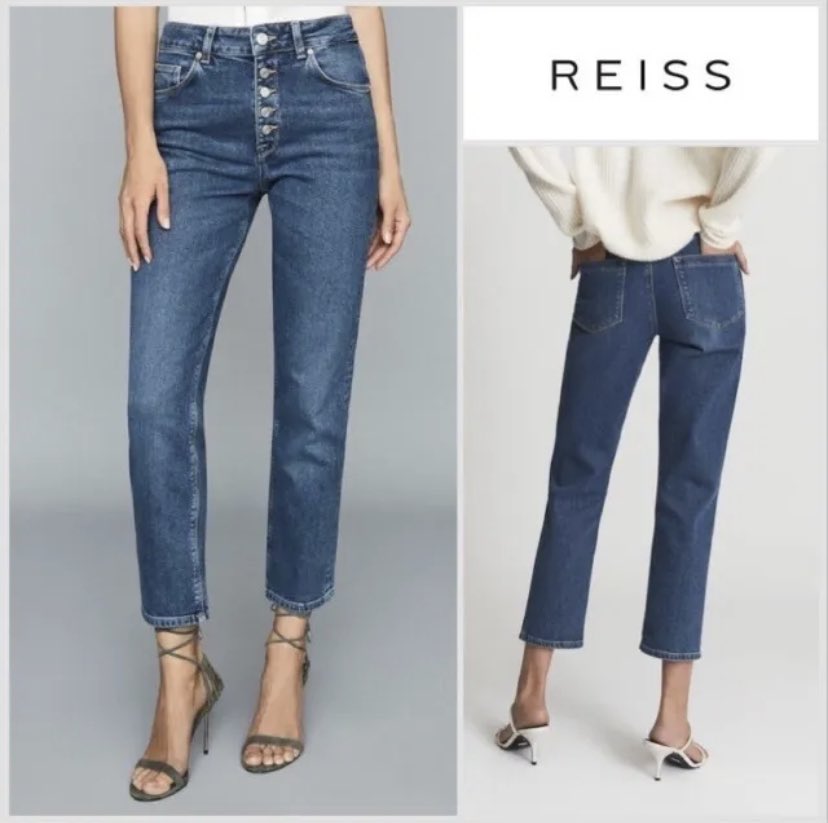 hellsbelles42's tweet photo. REISS Bailey Mid Blue Denim Slim Stretch Straight Cut Jeans Size 28 (UK 10) £34.95 https://t.co/W3KDT2Waes #reiss #denim #SlimGirl #Stretch https://t.co/4kyWZma9Fw