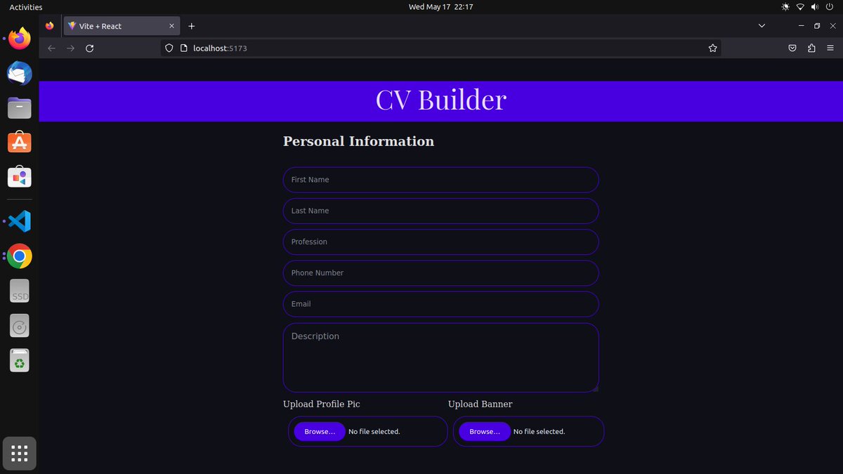 chrollo1402's tweet image. Day 8: #30DaysofReactjs
🌟 Learned to use google fonts locally.
🌟 Built the personal info section and header for CV Generator.
#100daysofcodechallenge #buildinpublic