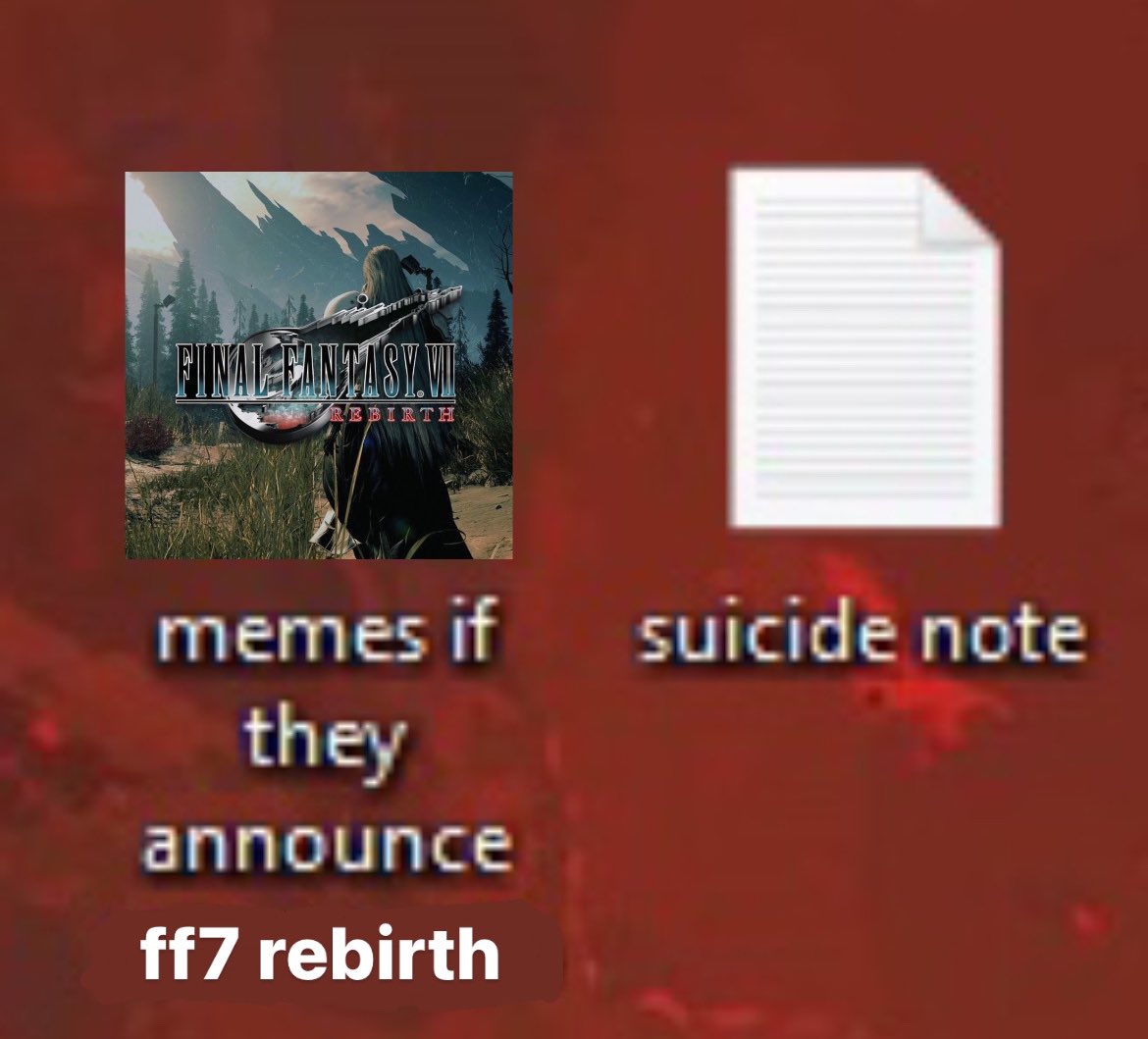 playstation showcase is next week time for ff7 fans to be delusional again