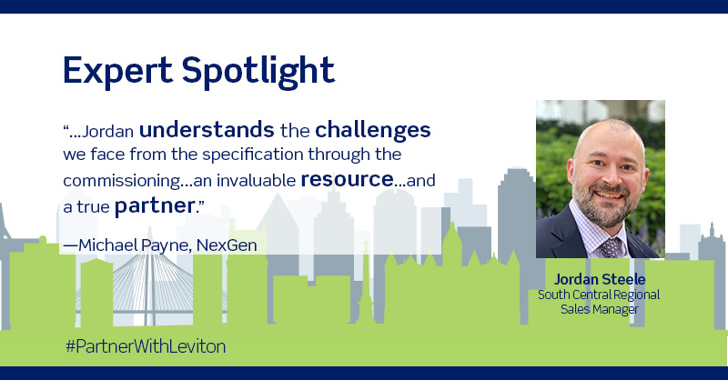 Leviton's tweet image. Partner with our go-to #IECC and #ASHRAE90.1 expert. Jordan&apos;s engineering background helps him better assist customers in the South Central US Region from #specification through construction and job completion. bit.ly/3oPG8oy

 #PartnerWithLeviton #lightingcontrols