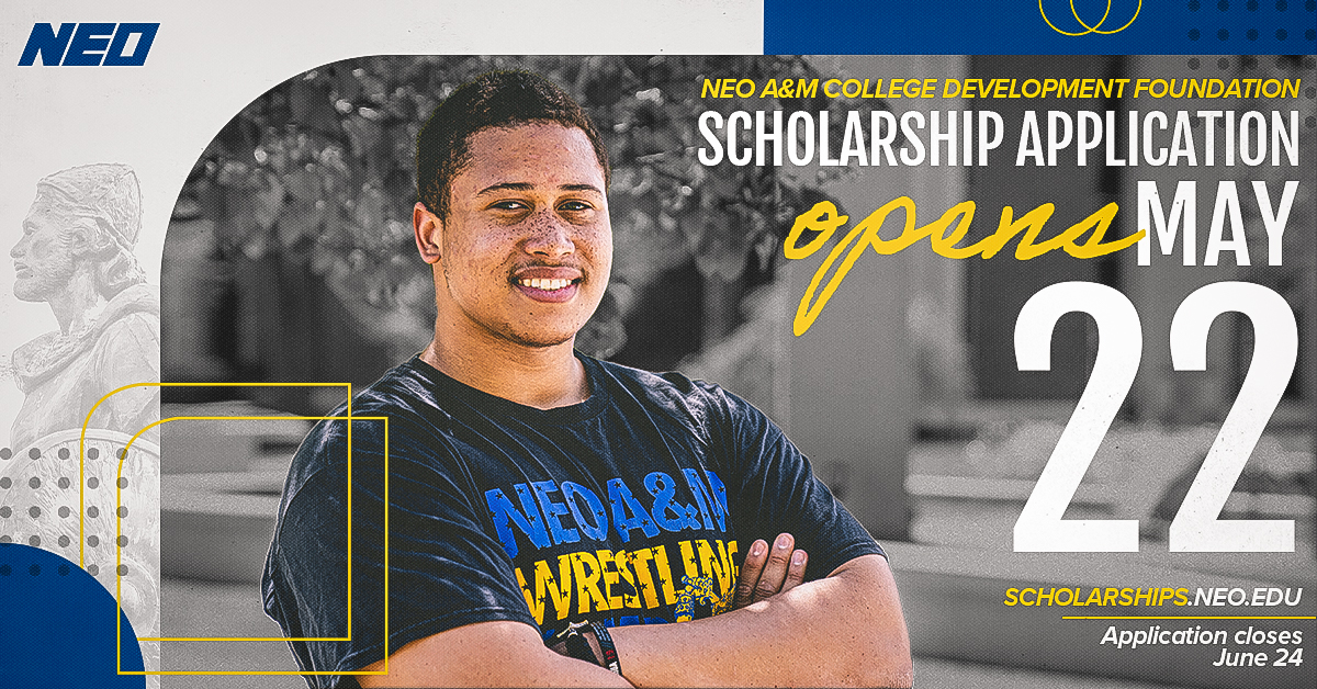 Did you miss the first scholarship deadline? We are opening the remainder of Foundation scholarships from May 22 - June 24. Don't wait, this is your last chance to apply! 

Visit neo.edu/foundation-sch… for more info. #gogoneo #rownorserow