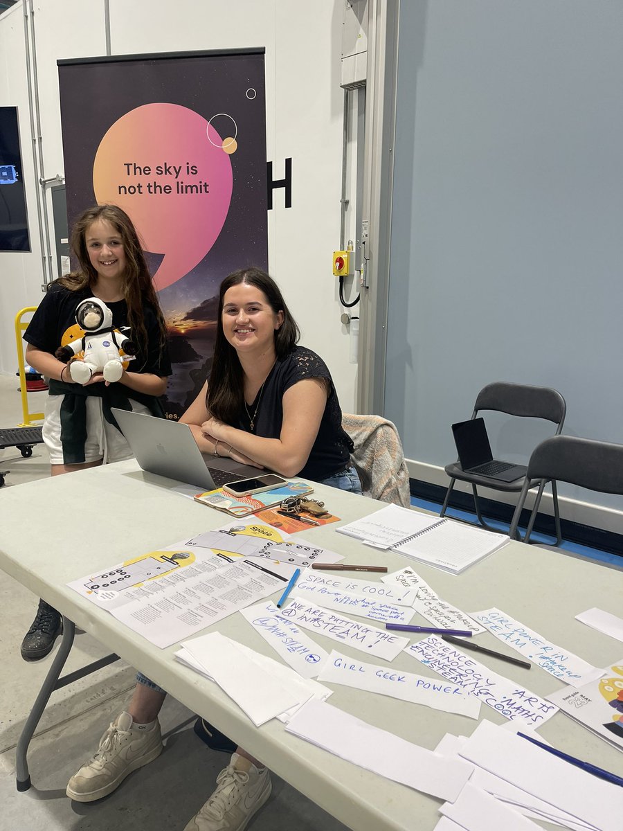 HaloPR_'s tweet photo. #GirlPower #girlGeekPower just some of the messages from the young #STEAMERS https://t.co/BQ2GRV7wdz