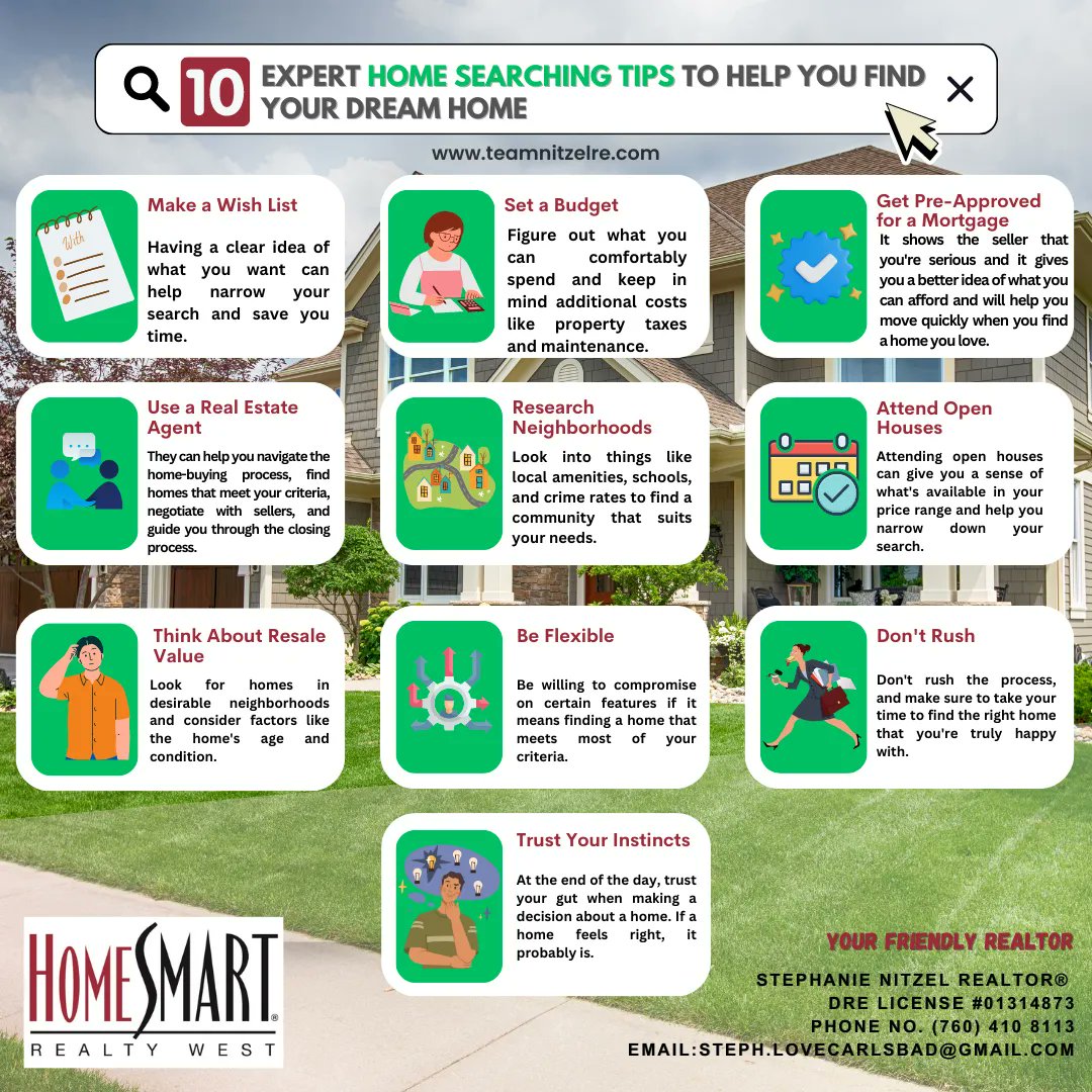 10 Expert Home Searching Tips to Help You Find Your Dream Home

#realestate #buyertips #california #realtormom #SanDiego