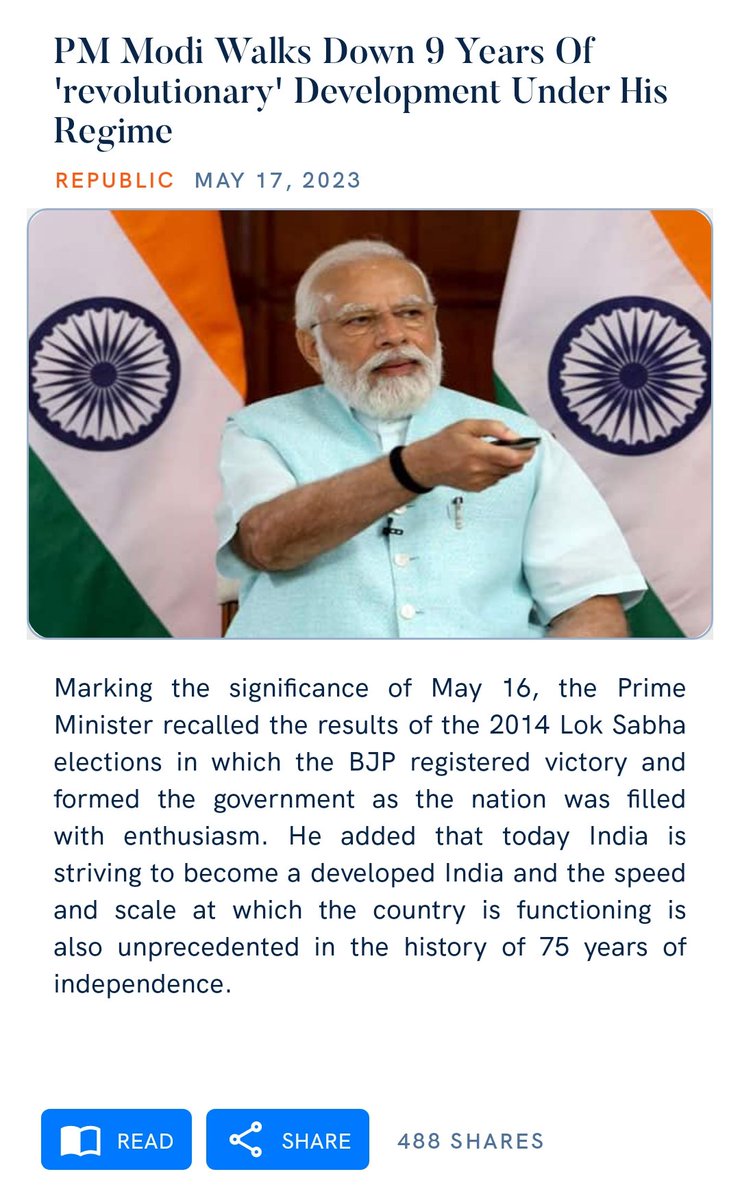 ShobhaBJP's tweet photo. 9 years of zeal and aspiration. 

Today, India stands resolute in its pursuit of becoming a developed nation and is scripting a new chapter with unparalleled speed and scale.
https://t.co/tdgACKPaM9

via NaMo App https://t.co/vih1spkJBD