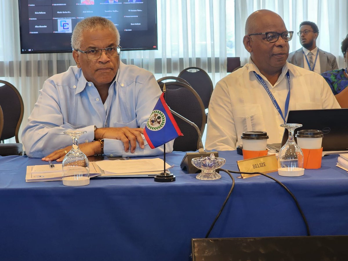 I am representing #Belize at the #CARICOM Foreign Ministers meetingbin #Jamaica! Issues critical to our future on #financingfordevelopment and the #ClimateCrisis are on the agenda. #Diplomacymatters.