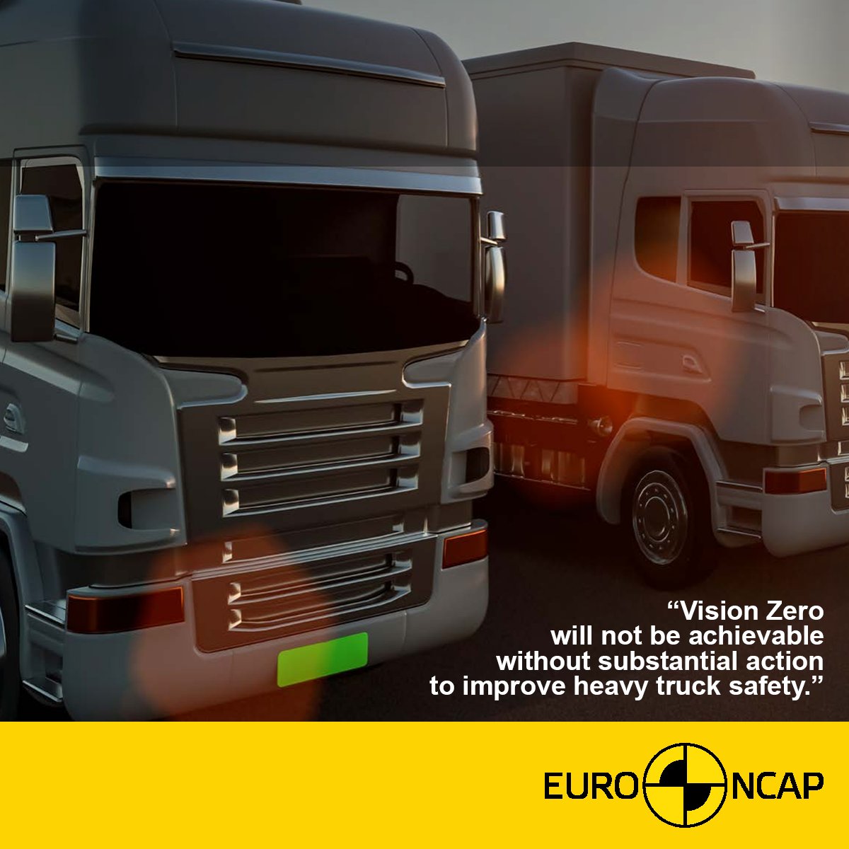 🚚 #VisionZero demands heavy truck safety 🚚

Originally assessing cars and commercial vans, Euro NCAP now addresses the challenges presented by trucks on our roads. 

Read the full report 👉 bit.ly/2304TR

#forsafertrucks #trucksafety #trucks