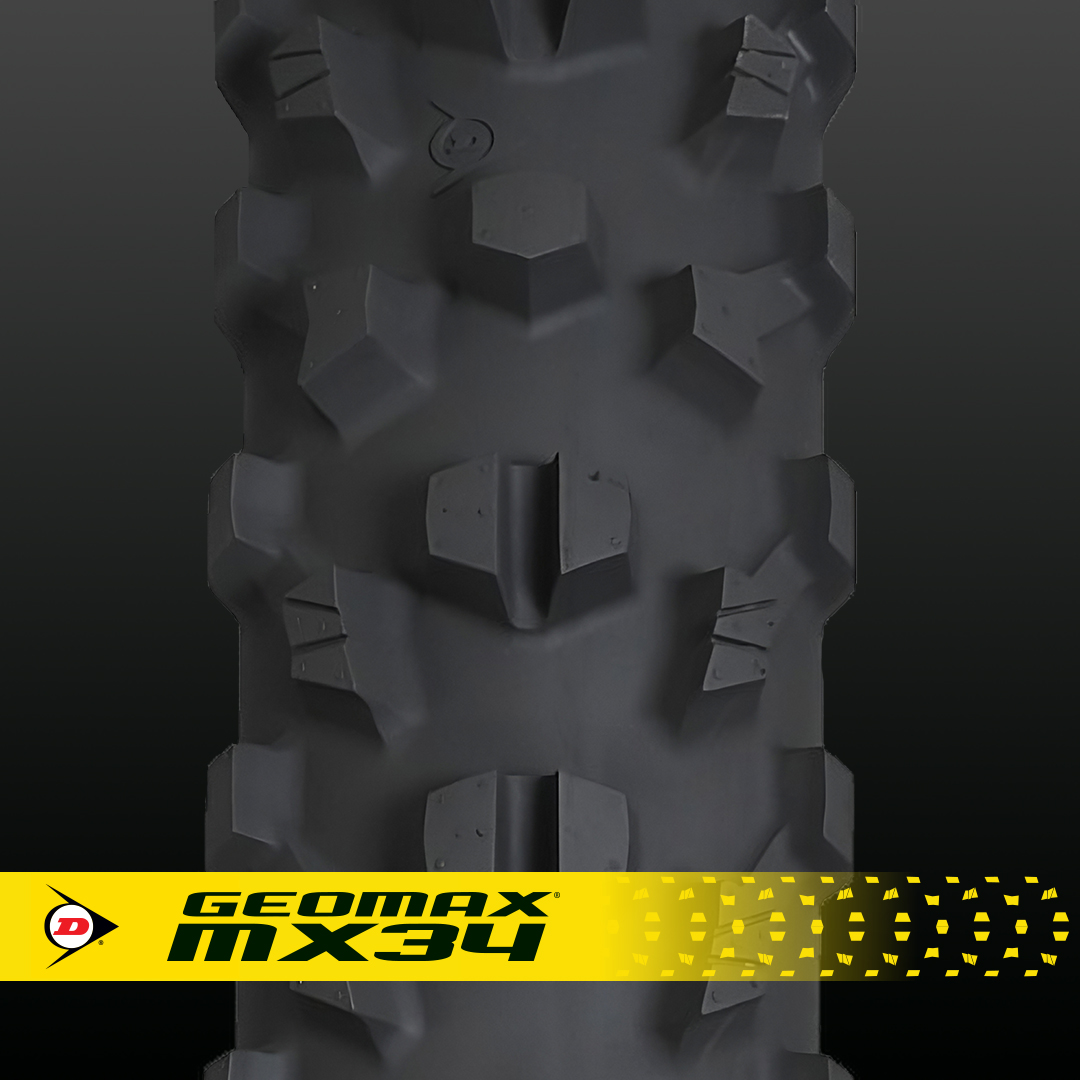 Superior Mud Evacuation: The MX34 features advanced mud evacuation technology that keeps you in control even in the muddiest of conditions. You can ride with confidence, knowing that your tire is working to keep you stable and safe.

#RideDunlop #RaceDunlop #MX34 #MX34Launch