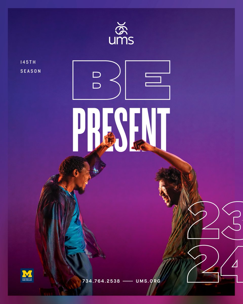 phiregroup's tweet photo. Welcome to UMS’s 145th season - A focus on Arts &amp; Resistance! Swipe to see the many posters we’ve created to showcase this year's Be Present program! #PhireGroup #UMS #Theater https://t.co/qtBUtDQXmW