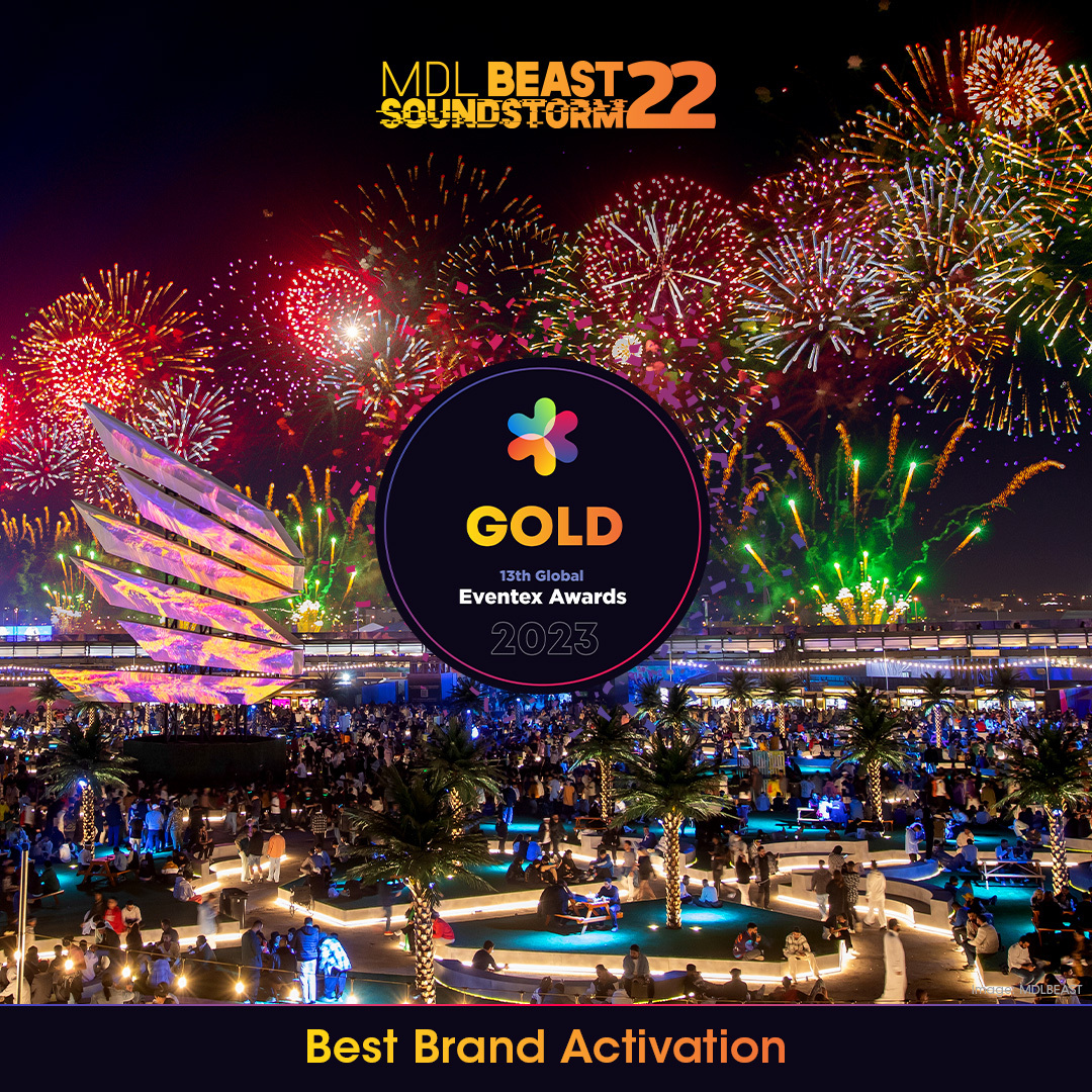 productionglue's tweet photo. Two iconic events. Five elite awards. Shout out to @MDLBEAST Soundstorm and Balad Beast, winners of the prestigious Eventex Awards.
Soundstorm:
Platinum- Best Entertainment Event
Gold- Best Festival
Gold- Best Brand Activation
#AdvancingPossible #MomentsThatMovePeople https://t.co/Yfkkku76vK