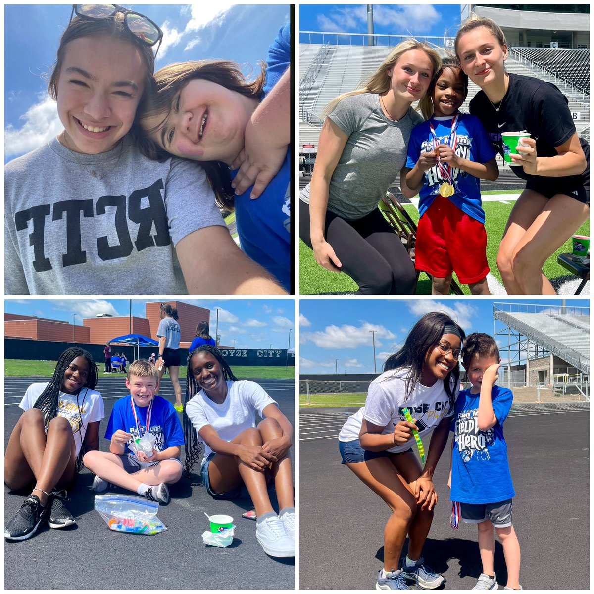 RCHSGIRLSTFXC's tweet photo. Out here at the 3rd Annual Ran Man Field Day, our hearts are full 💛🖤 Thank you for the opportunity to be a part of it all, @CoachTYoung5! #oneRC https://t.co/y9UovXfgnS
