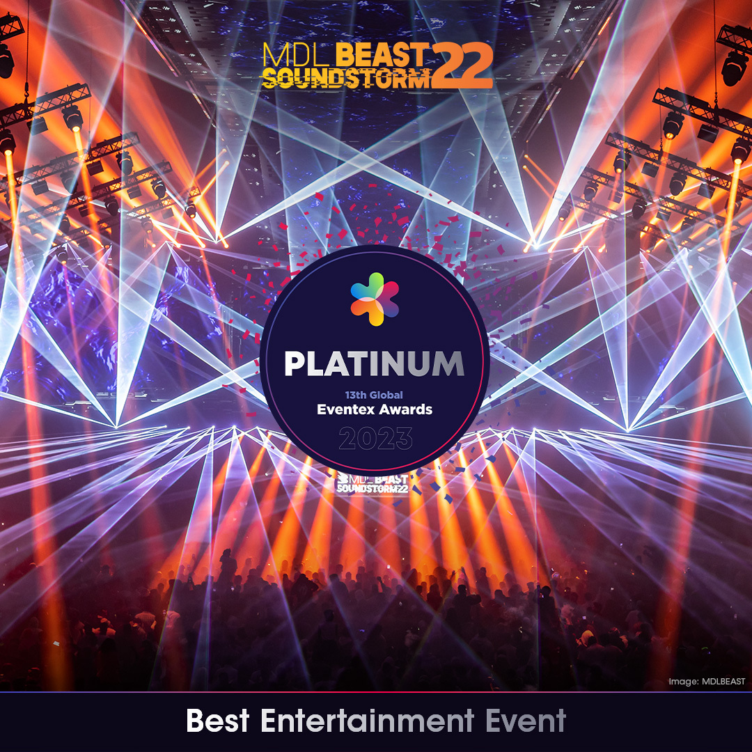 productionglue's tweet photo. Two iconic events. Five elite awards. Shout out to @MDLBEAST Soundstorm and Balad Beast, winners of the prestigious Eventex Awards.
Soundstorm:
Platinum- Best Entertainment Event
Gold- Best Festival
Gold- Best Brand Activation
#AdvancingPossible #MomentsThatMovePeople https://t.co/Yfkkku76vK