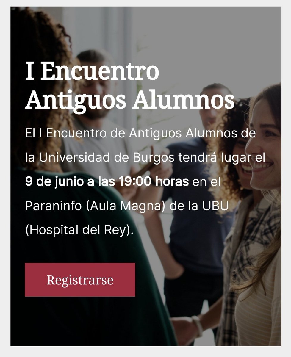 DanielxMacro's tweet photo. Encuentro antiguos alumnos de la UBU
Me parece una iniciativa top.

Enhorabuena Pilar y @Alumni_UBU por organizar algo asi en @UBUEstudiantes 

Veremos que tal se da
¿Quién se viene? https://t.co/EPNFAkSEMG