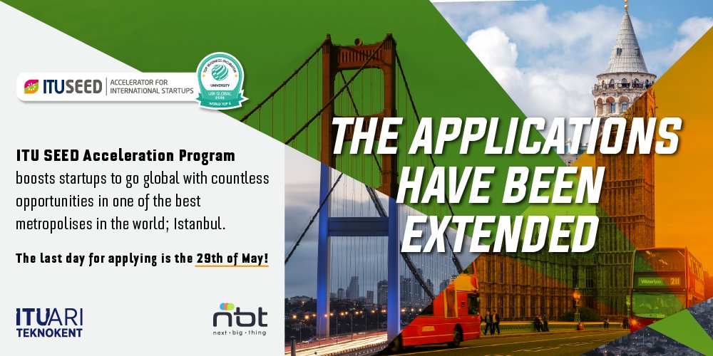 ariteknokent's tweet photo. ITU Seed applications have been extended!
The last day for applying is 29th May. ⏰
Apply now! https://t.co/f9Wv7yPISp
#ITUSeed #applytoITUSeed #globalprogramme https://t.co/YZFNCrm73u