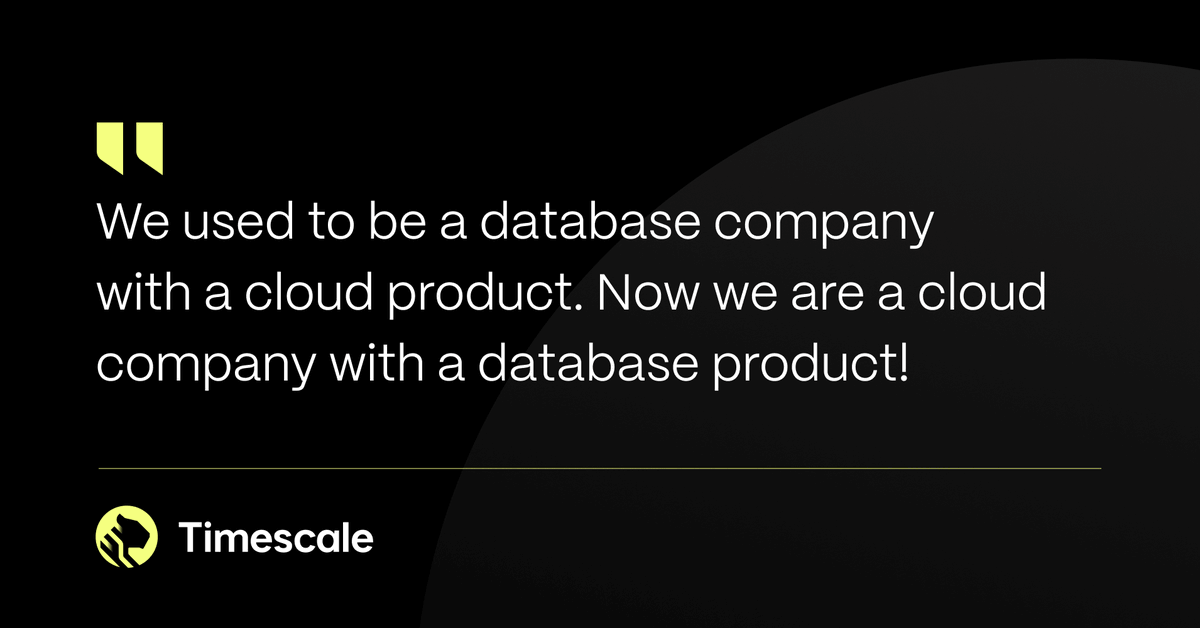 TimescaleDB's tweet photo. @acoustik @michaelfreedman We've come a long way and have earned our stripes. 😉
And as we step into this new chapter, we're excited by the growth and opportunities that lie ahead of us. #TimeToScale https://t.co/4xX8ofkumr