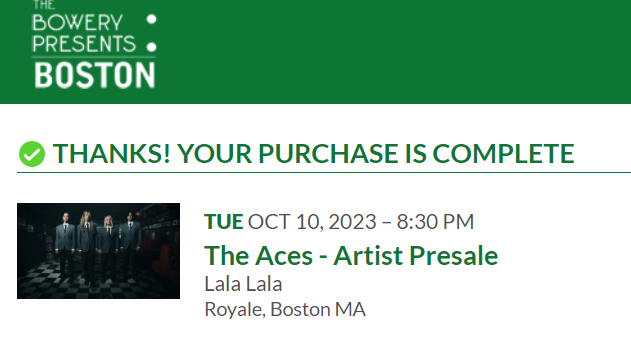 smac01's tweet photo. YAAASSSSS @theacesofficial 🎉 https://t.co/yUwxRmubYM