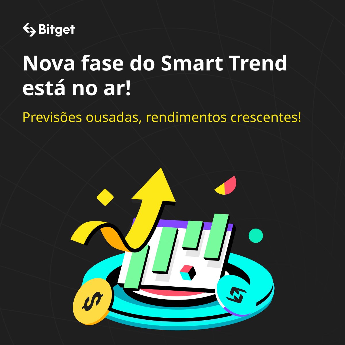 bitget_pt's tweet photo. Aproveite as tendências do mercado e desfrute de altos rendimentos com a #Bitget! 😍
Receba previsões ousadas e possibilidades de rendimentos altos com o #SmartTrend! 🔥
Inscreva-se agora mesmo 👉 https://t.co/krlOmzuMu2 https://t.co/f3lddjvv35