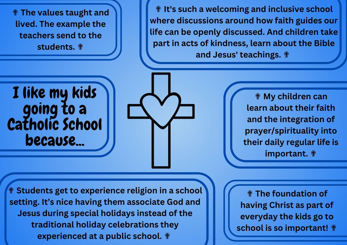 I like my kids going to a Catholic School because...

#ecssdPEACE #IBelieveinCatholicEd #HSCSProud