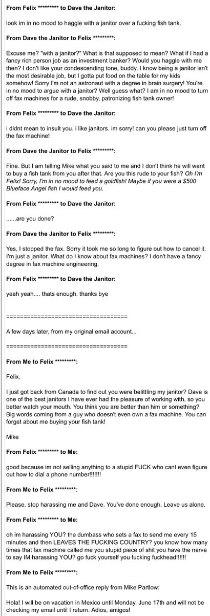 <a href="/NoContextHumans/">Out of Context Human Race</a> Reminds me of this old but still epic prank site—the guy behind it would post ads on classifieds sites and then mess with responders in preposterously funny ways, e.g.👇📱👀

dontevenreply.com