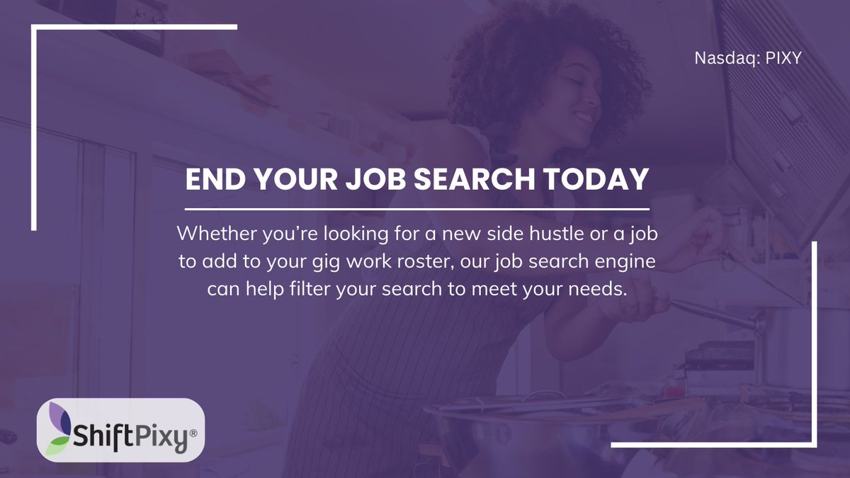ShiftPixy's tweet photo. The ShiftPixy team is constantly updating our ecosystem with job opportunities across the United States.
End your job search and discover your next #gig via our search engine here: https://t.co/ECVmmKJHCI $PIXY #WeFixedWork #GigWork #SideHustle #GigEconomy https://t.co/IFSs35fNWB
