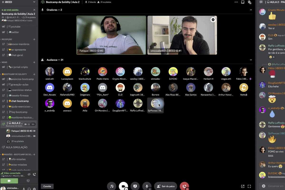 ibeedxyz's tweet photo. Bootcampers,

Novamente, estamos muito agradecidos pela a presença e participação de todos os alunos e alunas em nossa AULA 2 ao vivo que aconteceu ontem 16/05. 

É incrível de ver muitos alunos e alunas inteiramente engajados com os conteúdos do Professor @f_fatique, absorvendo o conhecimento e aplicando na prática! 

Aproveitando, um parabéns especial para o aluno Alex @arswdesign,  que 20 min após o final da aula ao vivo, criou seu próprio NFT ERC-1155 e fez a integração em seu e-commerce permitindo seus clientes comprarem uma camiseta (física) e ainda resgatarem um NFT (digital). Parabéns demais Alex! 🔶💻

Te vejo na próxima terça-feira 23/05 às 19h para nossa AULA 3 ao vivo?