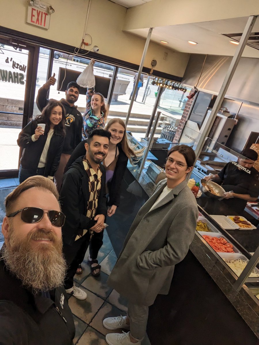multisensebrain's tweet photo. #ShwarmaSelfie! Our MBCLab's summer project is checking out #WaterlooEats in search of the best food near the lab 🌯😋 https://t.co/mz7Zu05RiT