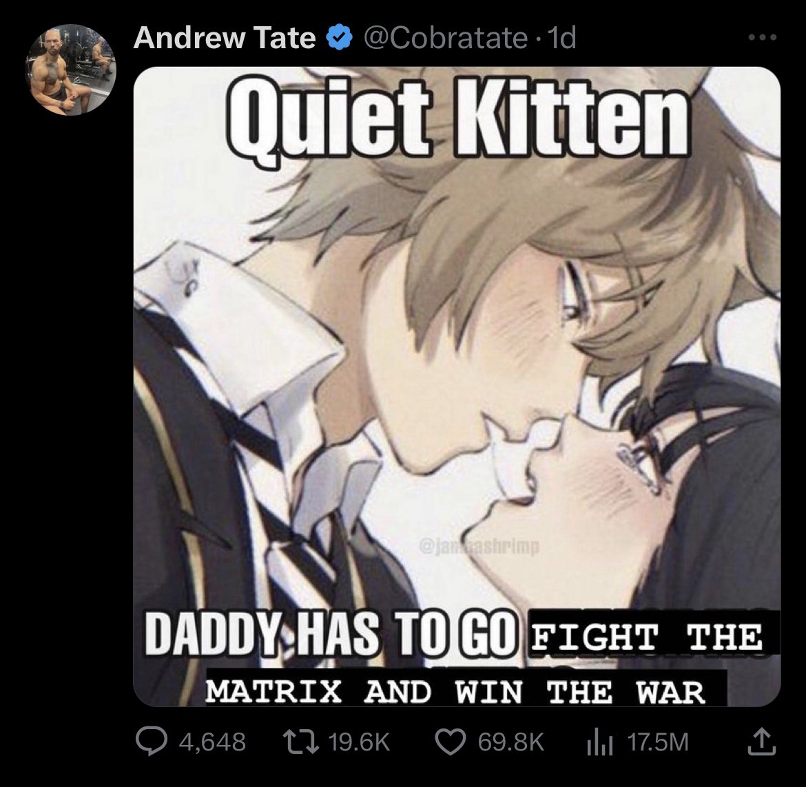 Andrew Tates Anime Tweet  Know Your Meme