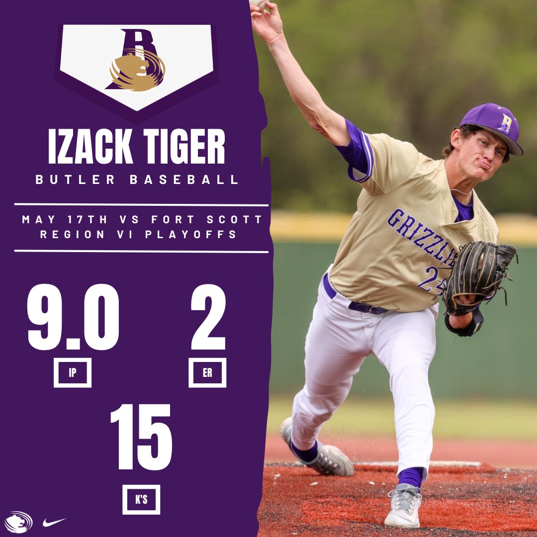 𝐓𝐈𝐆𝐄𝐑 𝐊𝐈𝐍𝐆 🐯👑

A dominant, complete game performance for Izack Tiger today against Fort Scott!

#RoarGrizz🐻