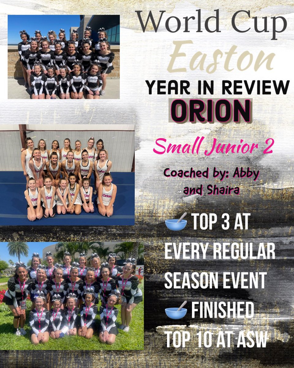 Next up: Orion! 

Top 3 at every regular season event AND top 10 in Florida in a huge division!! You have made us so proud! Congratulations to the Junior O’s on an outstanding year! 

🩷🥣