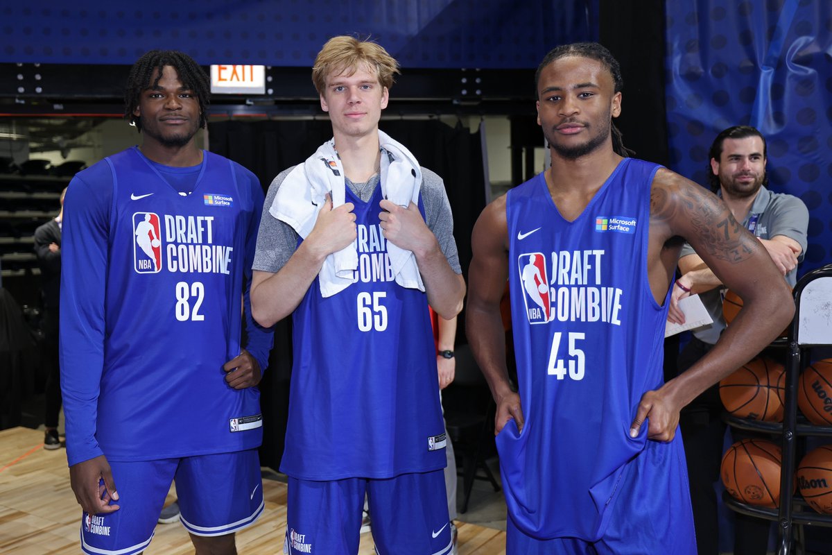 Our #JrNBA Alum 🏀 journey continues ‼ @JaraceW, @gradey_dick & @wallace_cason reunite and take the court at #NBADraftCombine 🔥