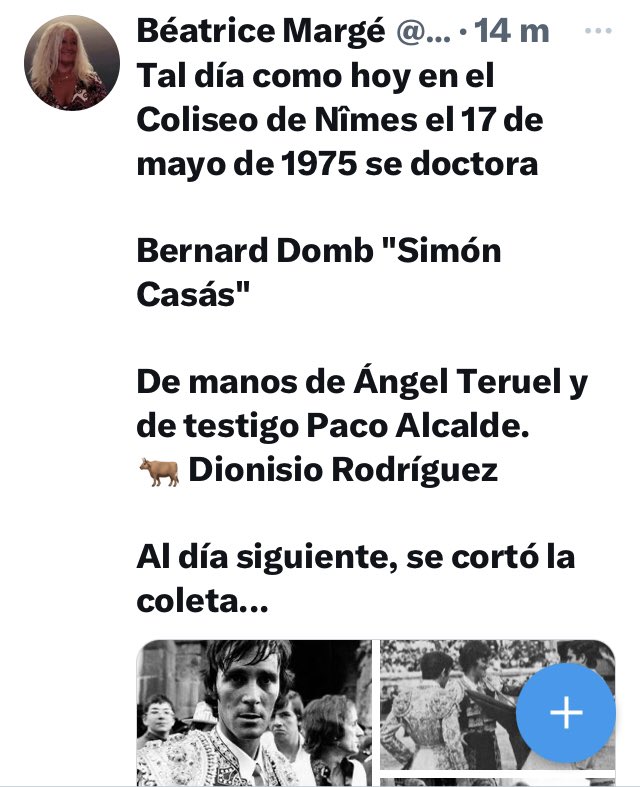 juditibarcelona's tweet photo. Als maltractadors d animals , s els ha de denunciar !!
Em té blocada , podéu denunciar la ?
Gràcies per endevant !!
#Stopcorridas https://t.co/KvNDjUXWSx