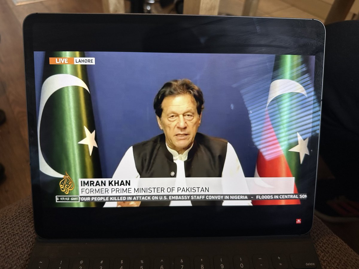 عمران خان الجزیرہ ٹی وی پر لائیوو