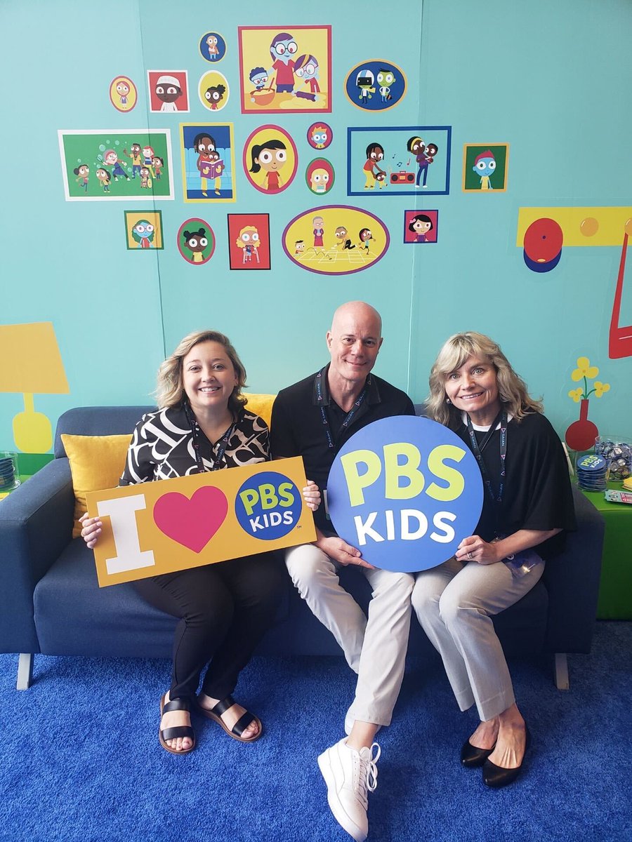 Members of the #WVPB team are learning so much from the PBS Annual Meeting this week in San Diego! 🎉 #PBSKids #PBS #PublicTelevision 📸 Pictured (from left to right) Maggie Holley, Education Director; Eddie Isom, COO & Programming Director; and Kristi Morey, Marketing Director.