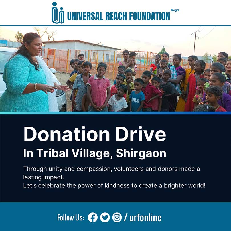 urfonline's tweet photo. #UniversalReachFoundation carried out a successful donation drive in Shirgaon, which brought clothes &amp; essentials to tribal communities, spreading hope and dignity. 
Through unity and compassion, volunteers and donors made a lasting impact. 

#URF #URFonline #DonationDrive #NGO https://t.co/GWGT93K0iF