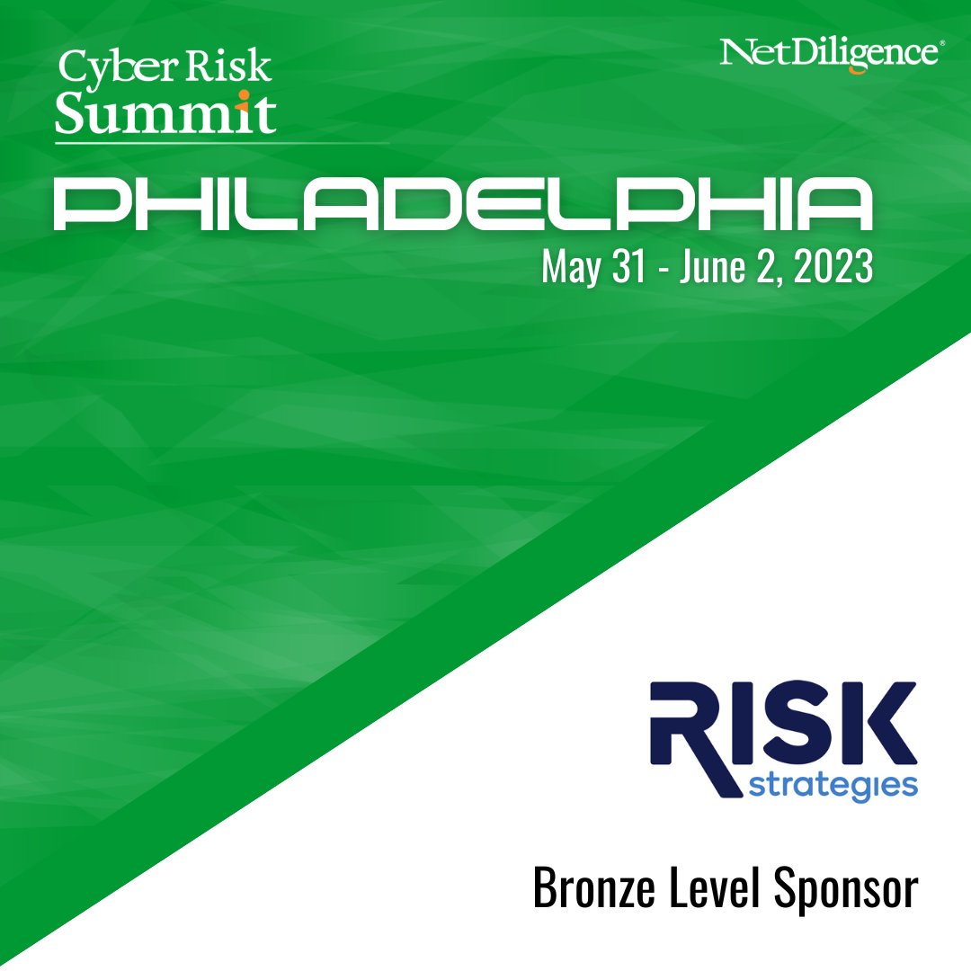 AtlassInsurance's tweet photo. We're thrilled to be a bronze sponsor of this year’s @NetDiligence Cyber Risk Summit in Philadelphia! Join us at this incredible event where we'll explore the latest trends in cyber risk. Learn more at https://t.co/p1GaqCim33 #CyberSecurity  #CyberRiskS… https://t.co/Py0rCay9ff