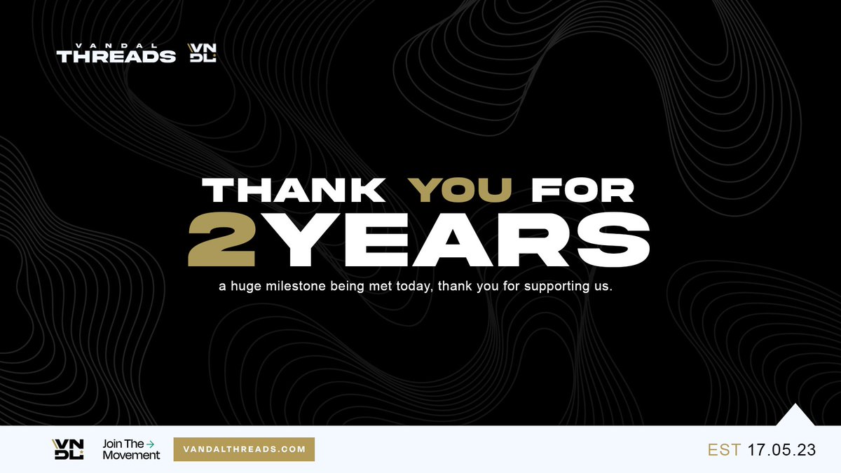 Thank you for 2 years!😀

Today marks a huge milestone for a small company to be able to carry on as long as we have. Here's to another 2 years.🥰

- Vandal

#ThreadsNetwork | #TheThreads