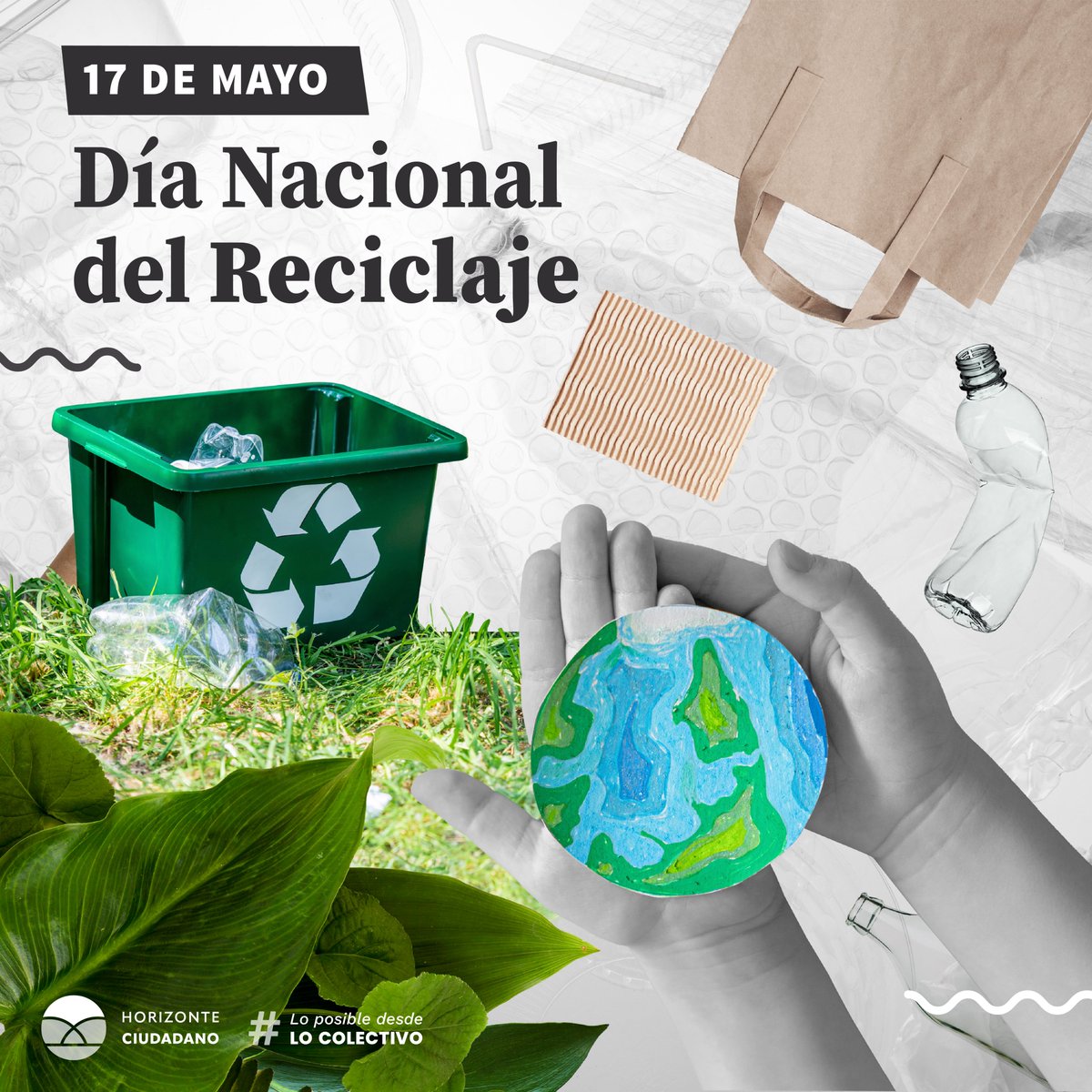 🗓️ 17/05 | Hoy también es el Día Nacional del Reciclaje♻️, un día para recordar la importancia de reducir, reutilizar y reciclar. Cada pequeña acción que hagamos cuenta, así que ¡pongámonos manos a la obra! Juntos podemos hacer la diferencia🌍 #DiaNacionalDelReciclaje