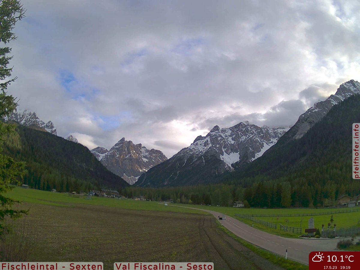 Webcam Sexten Fischleintal 10.1°C ⛅ - Sextner Dolomiten - Dolomiti di Sesto - Südtirol - Alto Adige