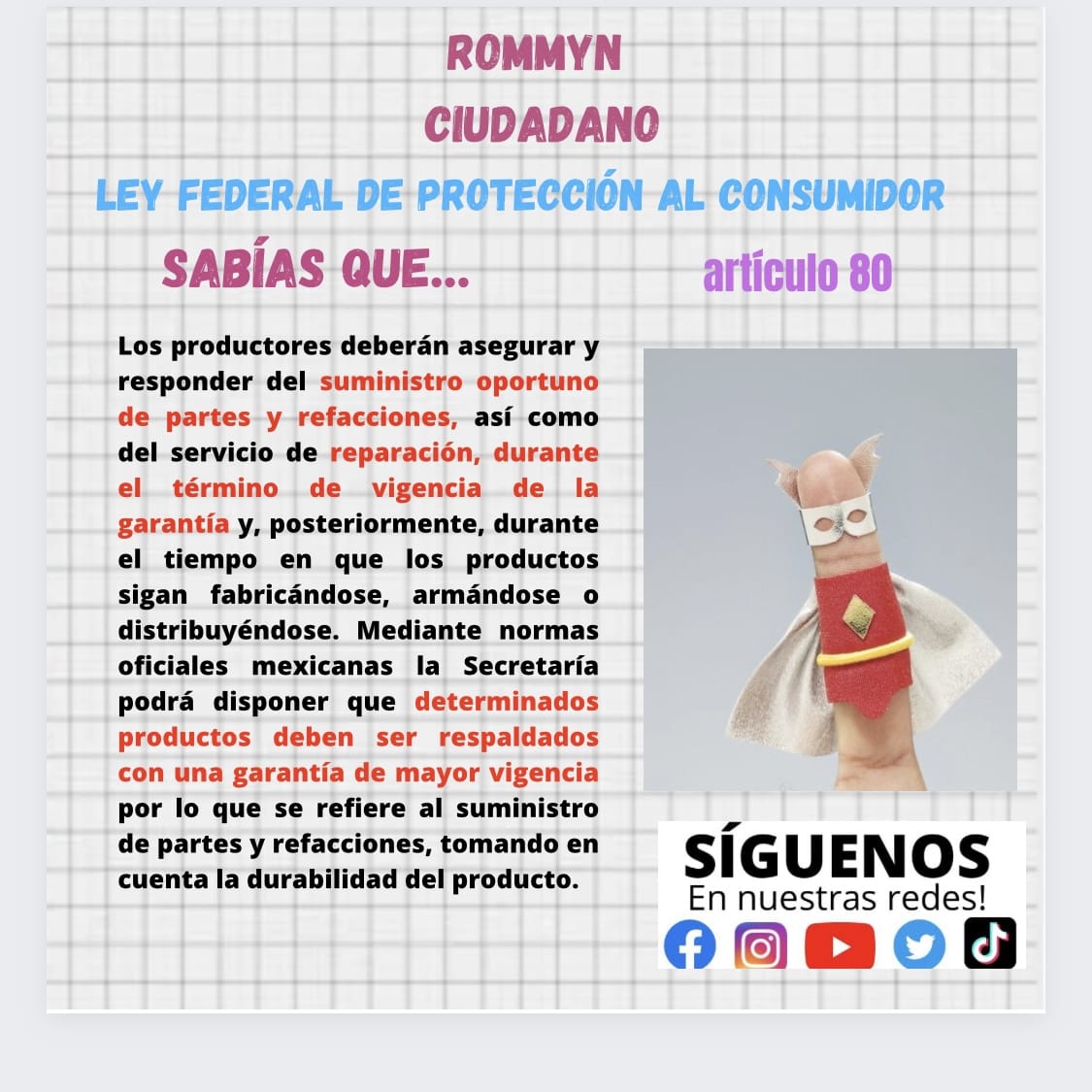 rommynciudadano's tweet photo. Art 80 de la Ley de Protección al consumidor #Legalidad #Consumidor #PROFECO #Informate #ProyectoRommyn #TVBuap #RommynDice #LDPAC #ProteccionAlConsumidor #UNAM
@laredcincoradio
@WalmartMXyCAM
@SamsClubMexico
@AtencionProfeco
@RadioUNAM
@radioBUAP
@BUAPoficial
@RomansanchezZ https://t.co/DNxlktCwJl