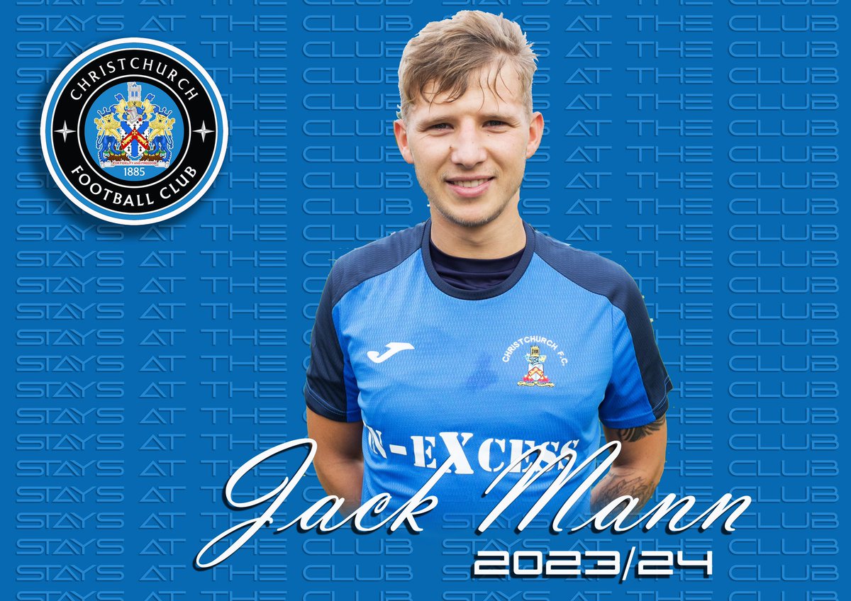 ✍️…….©️Big Man, Jack Mann returns for another season at “Church” ⛪️

🤝Welcome back Jack, we can’t wait to see you get underway again. 

🔷To sponsor Jack Mann for the 2023/24 season, please contact;  

📧 media@christchurchfc.co.uk

#UpTheChurch⛪️