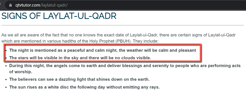 since weather is a local phenomenon, does this special night vary from place to place?
#islam #laylatulqadr @QTVtutor