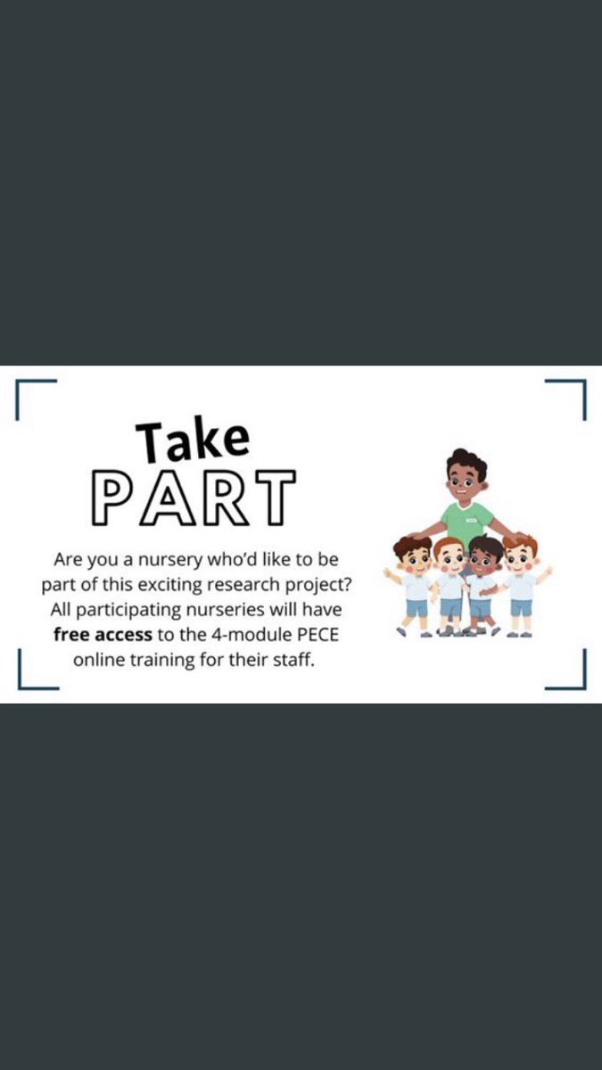 PECE (@pece_time) on Twitter photo **Nurseries needed** to participate in an exciting <a href="/NuffieldFound/">Nuffield Foundation</a> funded project. Help us evaluate some new CPD. For free! (Usually £££) If your nursery is interested, please DM me!@NurseryWorld <a href="/EducationSheff/">Education@Sheffield</a> <a href="/DrAnnaWeighall/">Anna Weighall</a> <a href="/ccrane74/">Claudine Bowyer-Crane</a> <a href="/DrIanKellar/">Dr Ian Kellar</a> <a href="/rebeccalawthom/">rebeccalawthom</a> @g_blouchou **Nurseries needed** to participate in an exciting <a href="/NuffieldFound/">Nuffield Foundation</a> funded project. Help us evaluate some new CPD. For free! (Usually £££) If your nursery is interested, please DM me!@NurseryWorld <a href="/EducationSheff/">Education@Sheffield</a> <a href="/DrAnnaWeighall/">Anna Weighall</a> <a href="/ccrane74/">Claudine Bowyer-Crane</a> <a href="/DrIanKellar/">Dr Ian Kellar</a> <a href="/rebeccalawthom/">rebeccalawthom</a> @g_blouchou