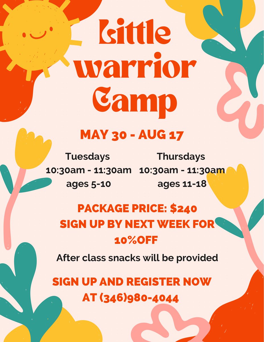 YogasixCC's tweet photo. One more week till school is out!!! 😱 Let’s get those kids moving! We are offering a 12 class pack for $240 BUT if you sign up soon you get 10% off!

☀️ After class snack are included

💬 Messageto book
OR
📞 Call or text (346)980-4044 https://t.co/4shSCsOItx