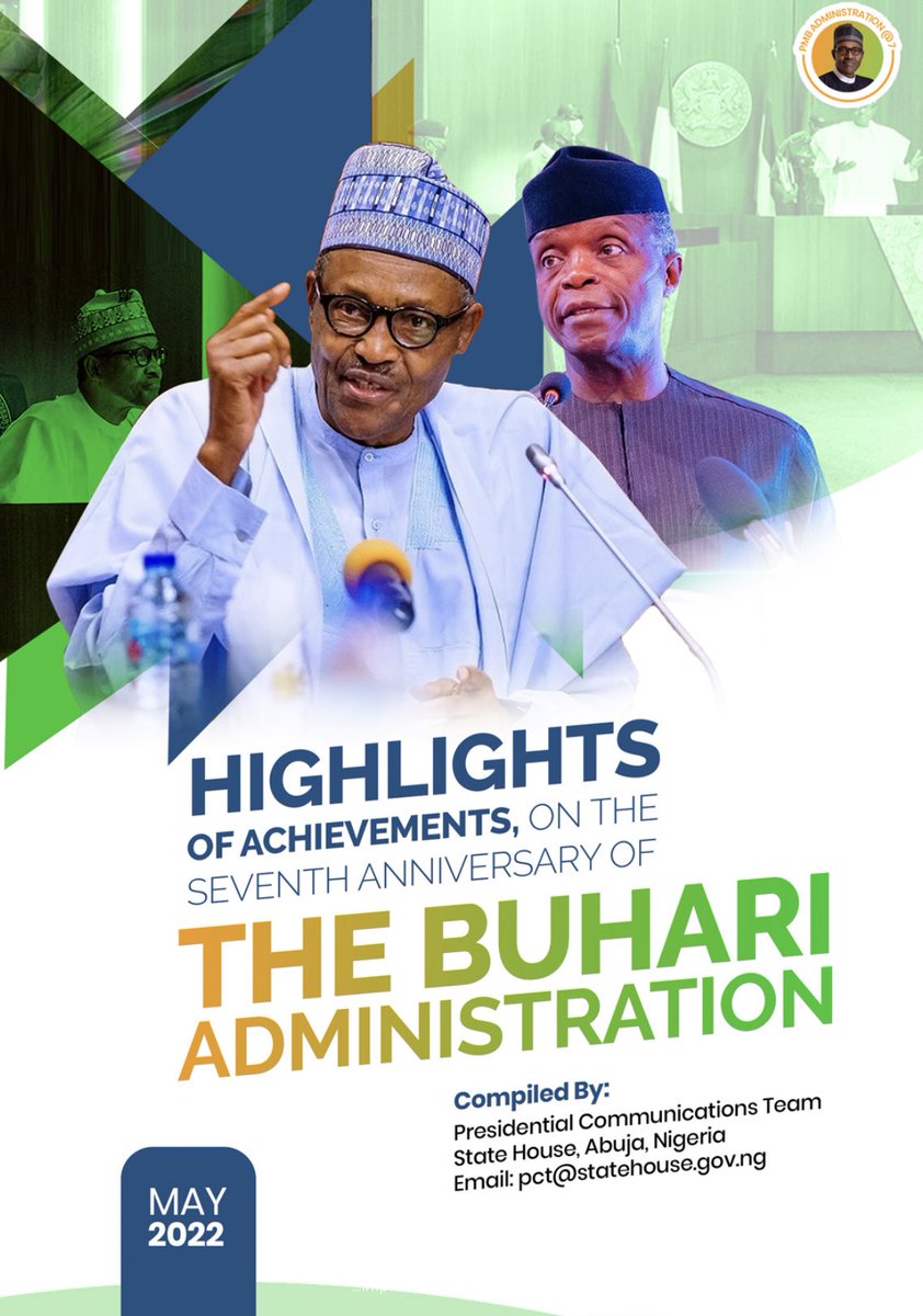 BashirAhmaad's tweet photo. As we gradually come to the end of the President @MBuhari Administration, a website dedicated exclusively to preserving the critical achievements of the Administration is LIVE, created by the Presidential Communications Team. Visit https://t.co/sbgjKWPA9n to view and download some key documents compiled by the Team. Thank you!