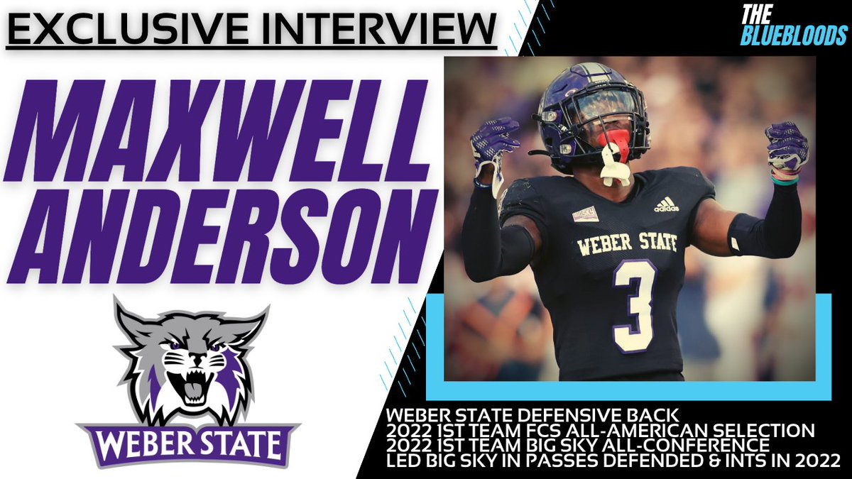 The__Bluebloods's tweet image. Weber State DB Maxwell Anderson (@_princeuno) joined the show to talk about his FCS All-American season in 2022, his relationship with his brother LJ, being the next NFL prospect out of Weber State, &amp;amp; much more! 
📺: youtu.be/q6QhUNaV8uQ
🎧: podcasters.spotify.com/pod/show/the-b…