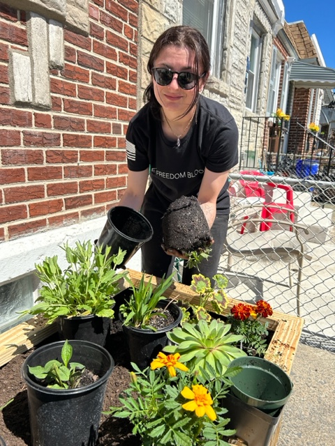 GardensHeroic's tweet photo. We're working at VFW Post #2 in Bridesburg this Saturday! Volunteer with us: https://t.co/mZ16kZwikk #grateful #usveterans #gardening #volunteer #community #letfreedombloom https://t.co/QbpQN602w6