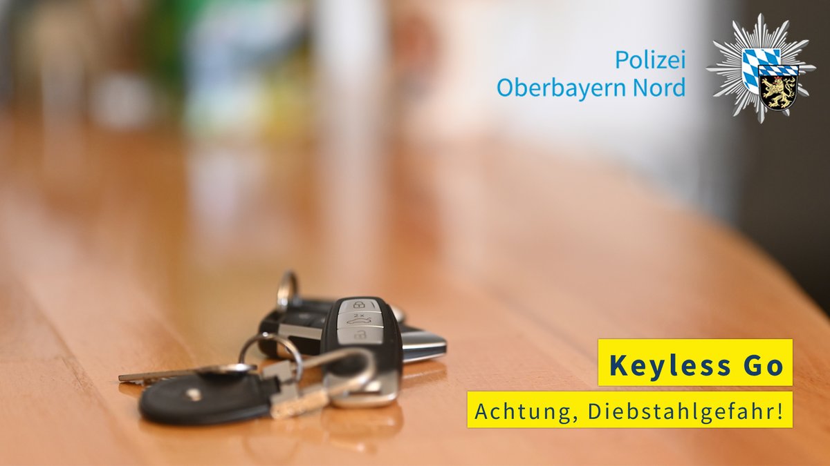 polizeiOBN's tweet photo. #Autodiebstahl unter Ausnutzung des #KeylessGo Systems verhindern:
- Fahrzeugschlüssel nicht im Eingangsbereich ablegen
- abschirmende Aluhüllen/Schlüsselboxen nutzen
- Komfortzugang deaktivieren
- in Garage parken
Pressemeldung zum Fall in #Ingolstadt:
https://t.co/0DDoaq9OM3 https://t.co/ta4pfxFxjf