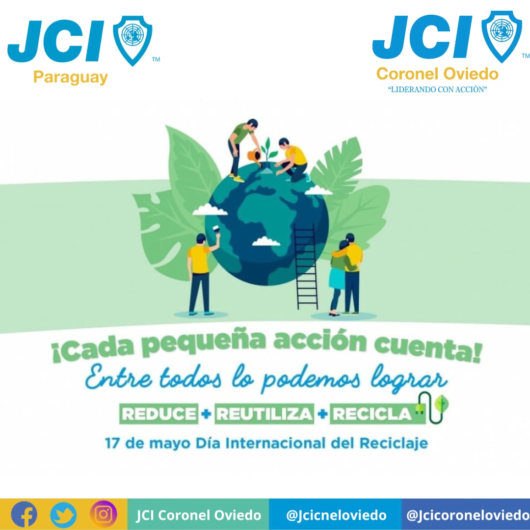 JCICnelOviedo's tweet photo. Desde la *JCI Coronel Oviedo* 💙💛  queremos conmemorar esta fecha y comprometernos a crear más proyectos de reciclaje ♻️ como *JCI RG (Reciclar y Generar)* que está en su última etapa. Con ello apoyamos y promocionamos la cultura de la economía circular y el reciclaje. https://t.co/CsRI0ozU7n